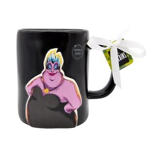 Rae Dunn Ursula Villains Mug, "A Lovely Mess" 16oz Black Embossed Ursula Mug New